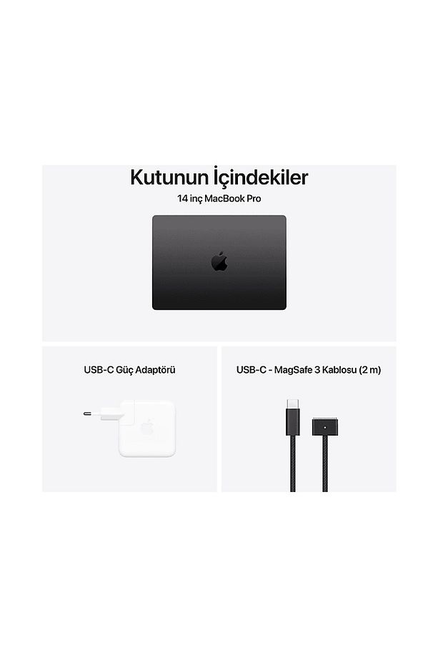 MW2U3TU/A/Macbook Pro/Apple M4 İşlemci/10 Çekirdek CPU-10 Çekirdek GPU/16GB RAM/512GB SSD/14.2 - 7