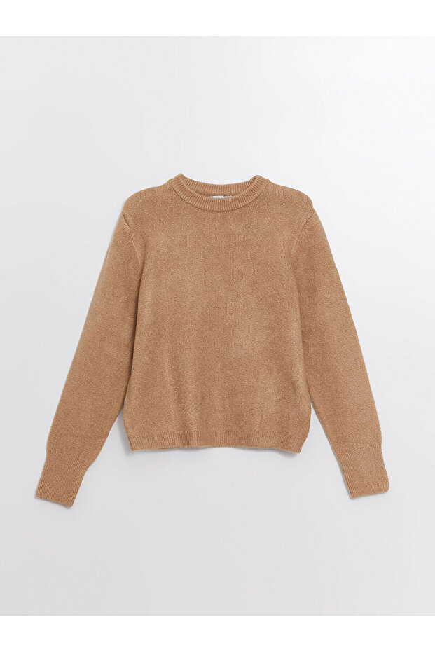 Bisiklet Yaka Kadin Triko Kazak - W49706z8 - 5