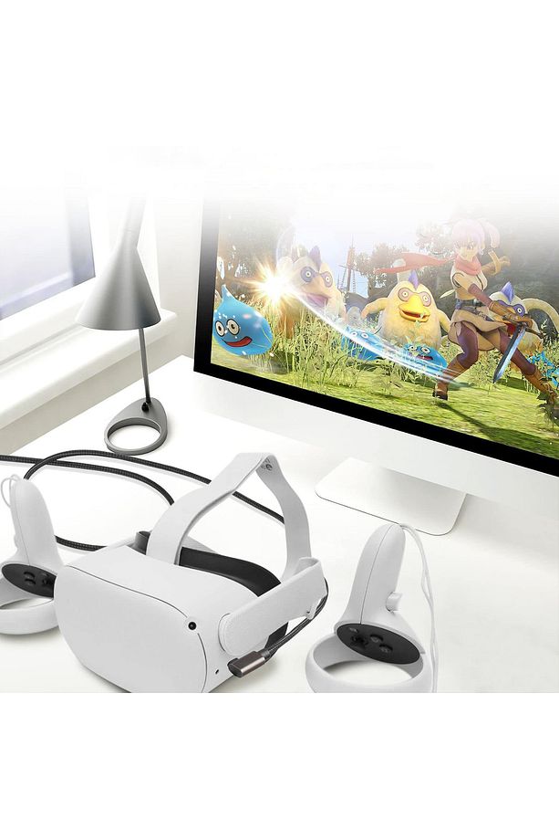 Oculus Quest Ile Uyumlu Link Kablosu 5gbps Usb Hızlı Veri Aktarımı 6 Metre Type-c To Type-c - 2