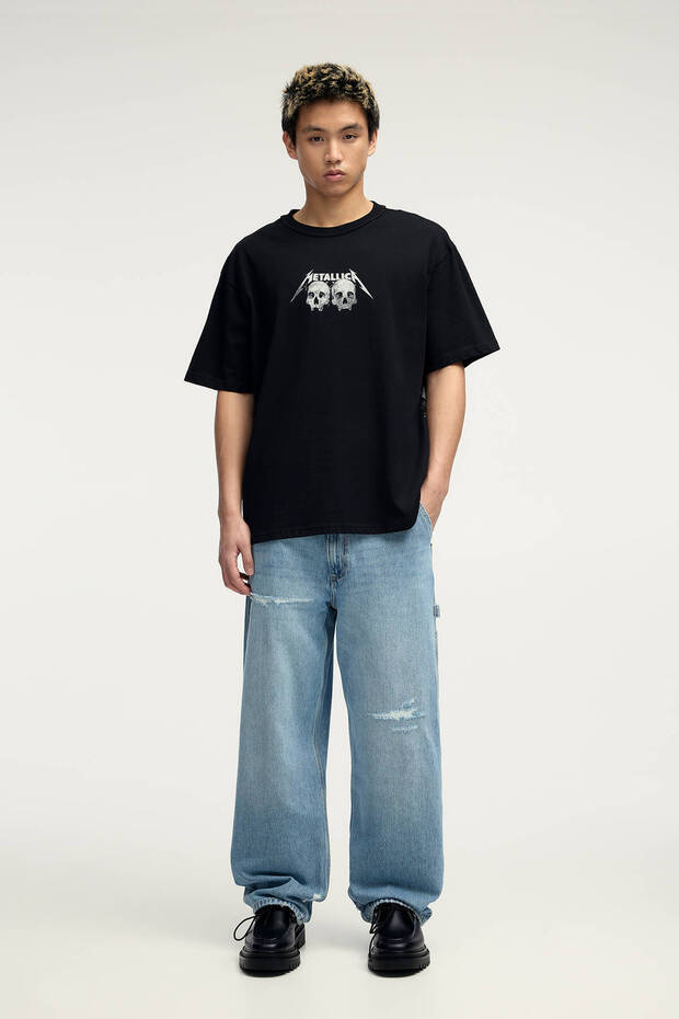 Kurukafalı Metallica baskılı t-shirt - 2