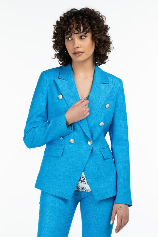 Kendinden Desenli Ceket - 3