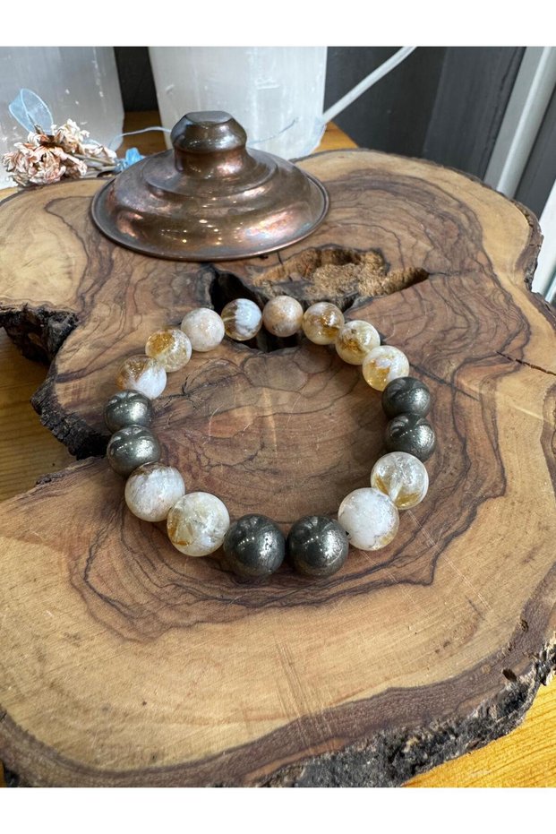 Pyrite and Citrines (Money Magnet) Natural Stone Bracelet