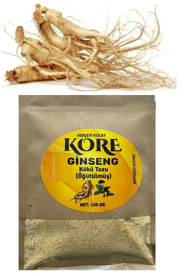 Ginseng Kökü Tozu Öğütülmüş Kore Ginsengi 100gr Gerçek Saf Ginseng - 1