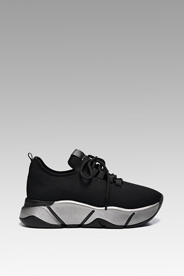 Černé platinové dámské sportovní tenisky - 4,5 cm Multi Byndrsl400 - 5