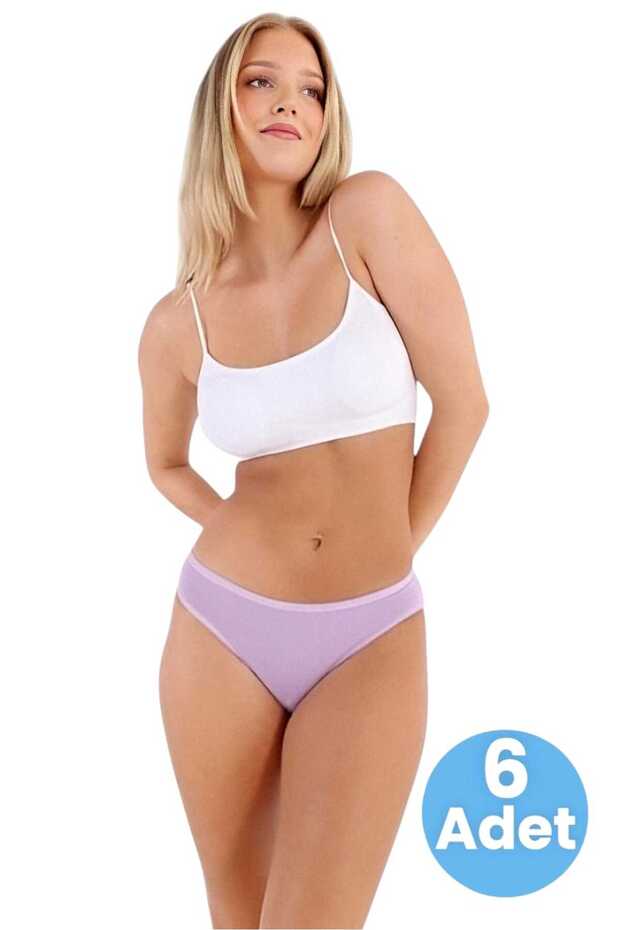 Women's Cotton Combed Single Jersey Fabric Bikini Panties Women's Bikini Panties 6 Pieces