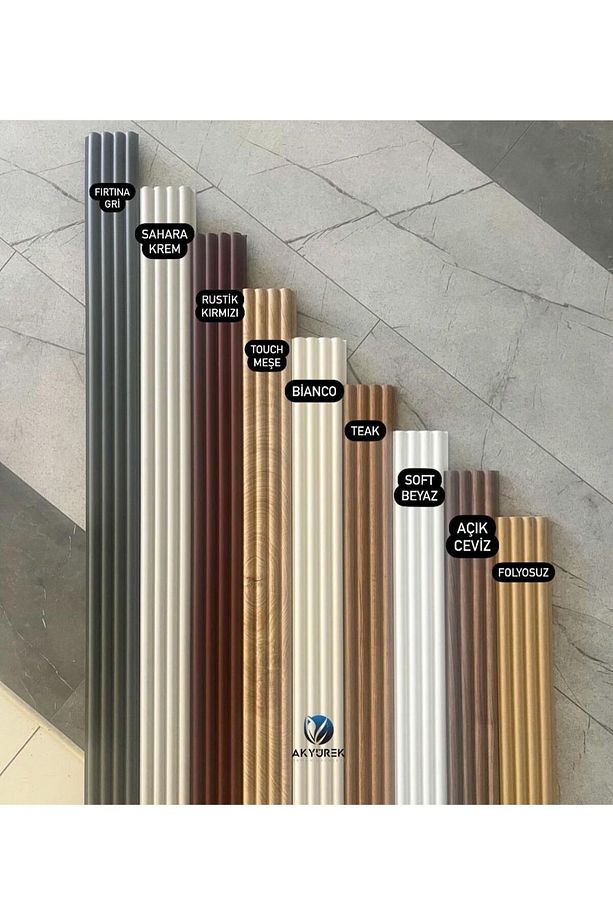 Akyürek Lb 2200 Model Supramat Sahara Krem Dekor Profil Duvar Kaplama Panel Lambri - 1