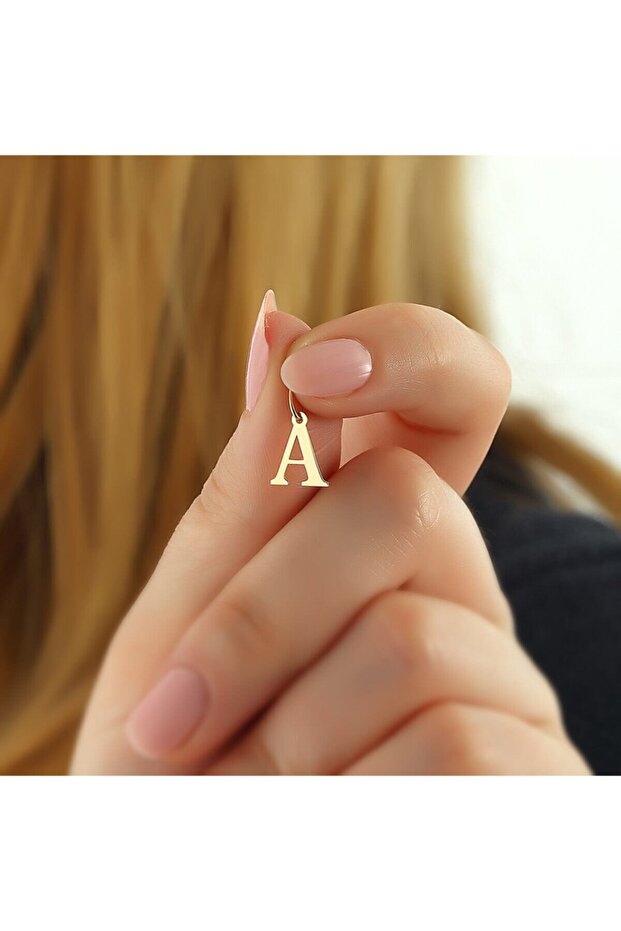 Altın A Harfi Kolye Ucu - 2