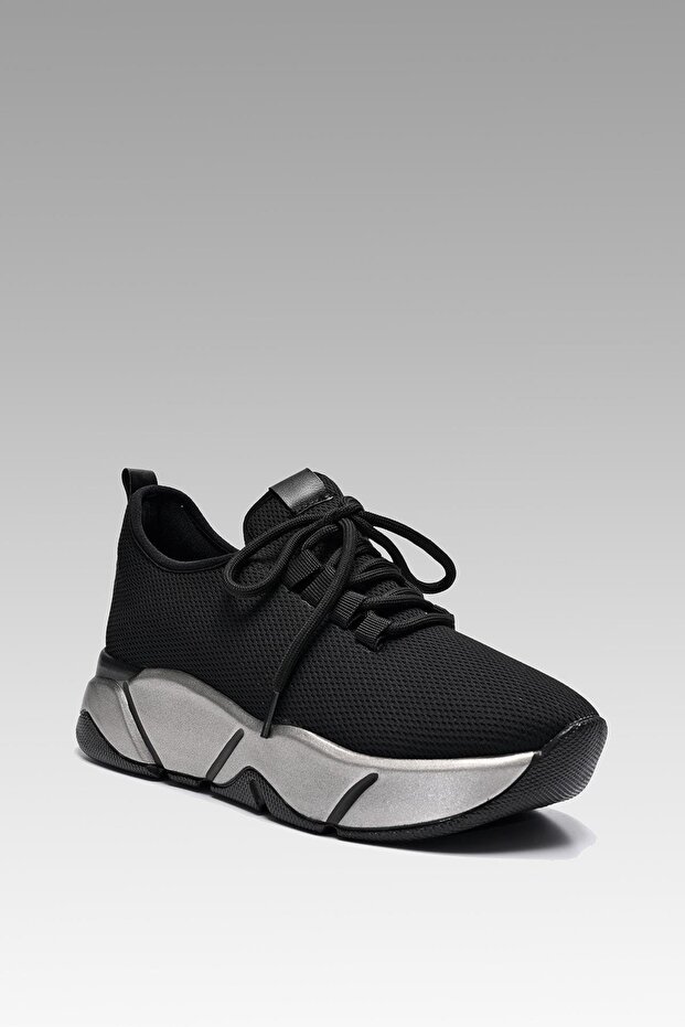 Černé platinové dámské sportovní tenisky - 4,5 cm Multi Byndrsl400 - 6