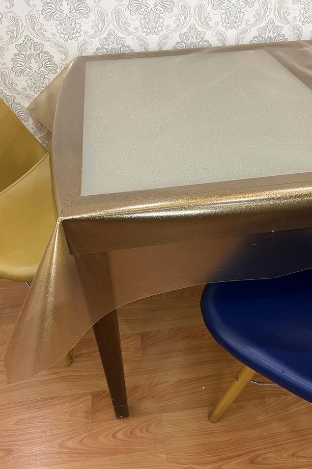 Pvc simli şeffaf Silinebilir Muşamba Masa Örtüsü_001 - 4
