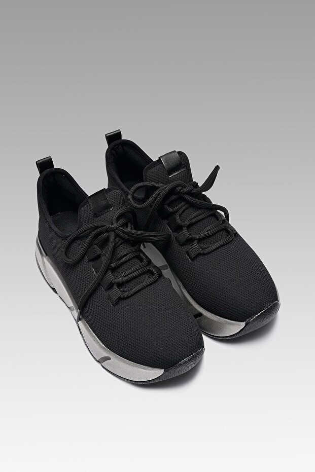 Černé platinové dámské sportovní tenisky - 4,5 cm Multi Byndrsl400 - 7