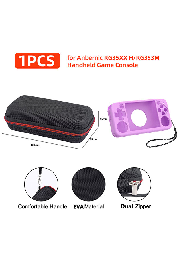 Bag Purple Case Protective Travel Case Anti-Drop Hard Carrying Case Anti-Scratch Portable Storage - 1