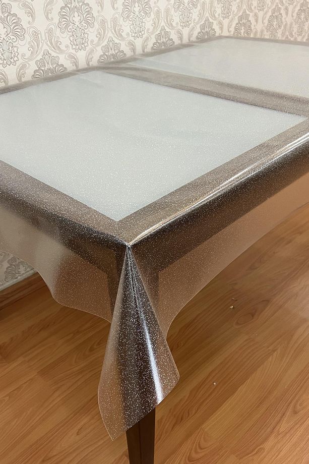 Pvc simli şeffaf Silinebilir Muşamba Masa Örtüsü_001 - 3