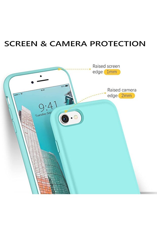 حافظة آيفون 6s بلس / حافظة آيفون 6 بلس من السيليكون ناعمة مضادة للصدمات مع شعار - 7