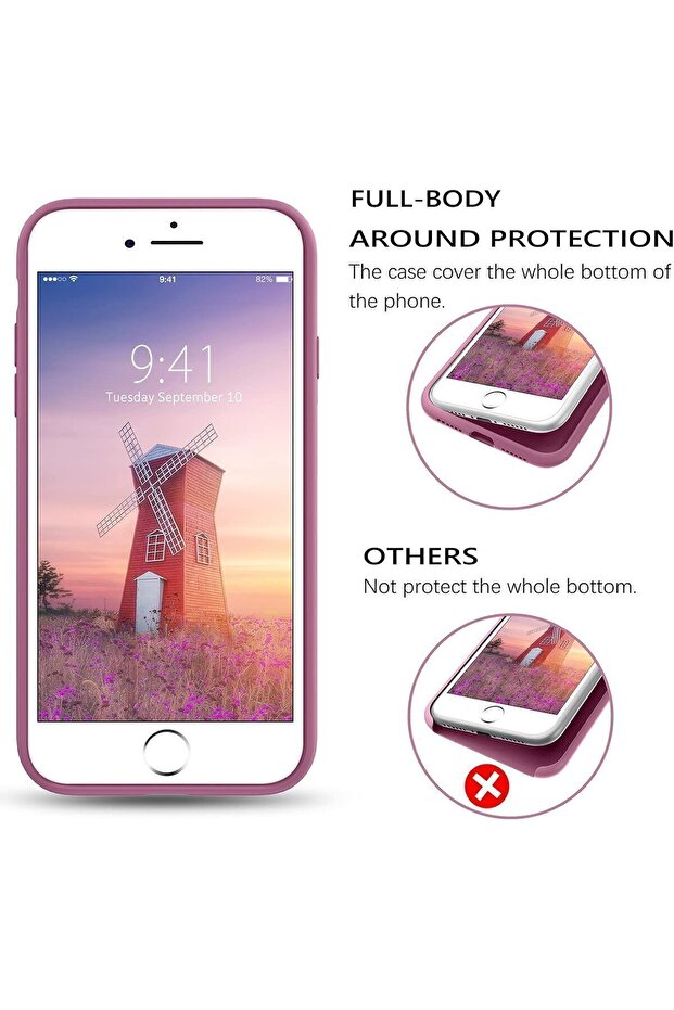 حافظة آيفون 6s بلس / حافظة آيفون 6 بلس من السيليكون ناعمة مضادة للصدمات مع شعار - 4