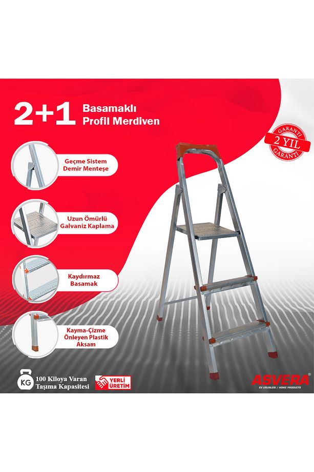 MİRAÇ  2+1  BASAMAKLI PROFİL MERDİVEN - 1