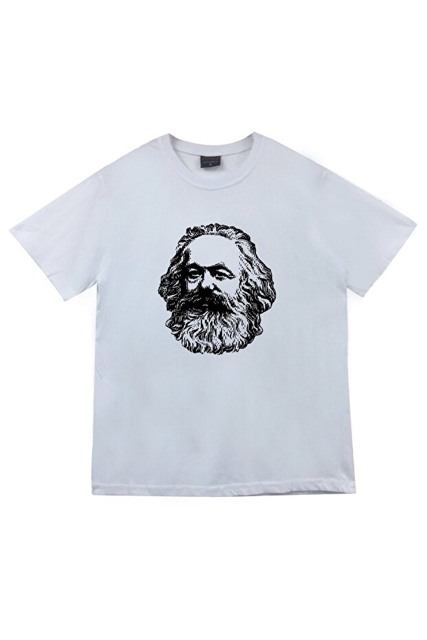 Karl Marx Printed Unisex White 100% Cotton T-Shirt