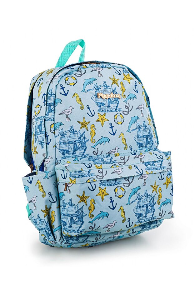 Sea Three Compartment Light Blue School & Casual Backpack