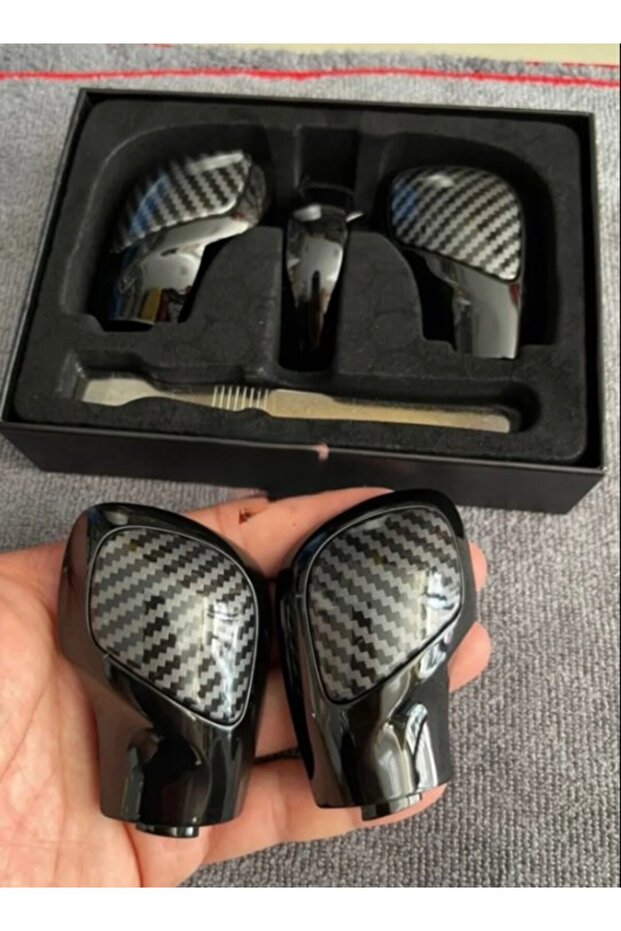 Dsg Gear 4-Piece Knob Renovation for - Golf 7 7.5 Leon Passat B8 B7 2013-2020 Carbon Pattern