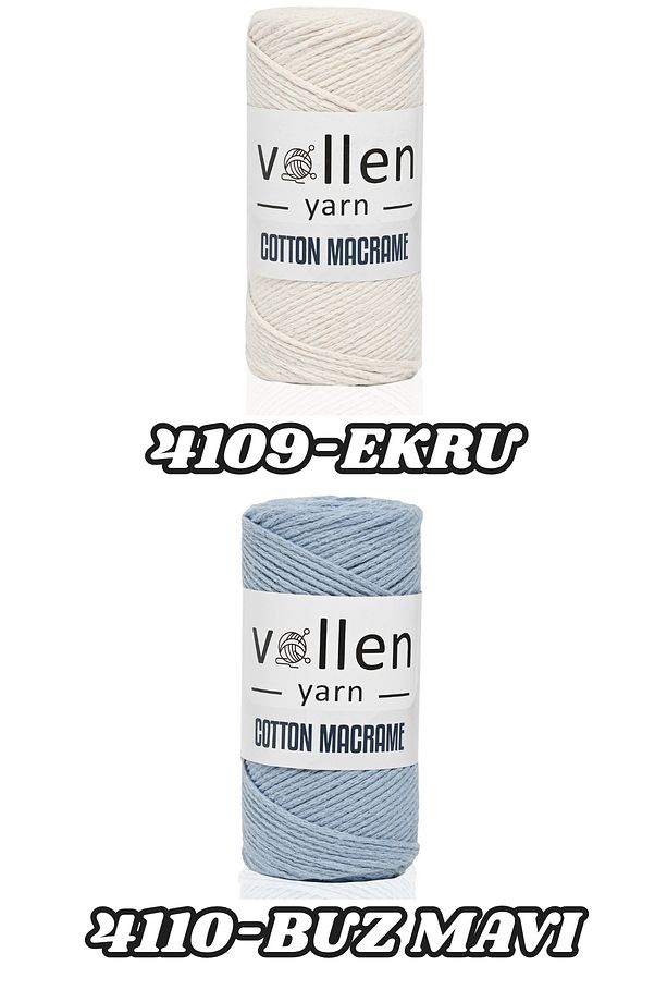 Premıum Koton Pamuk Makrome Ipi,2mm Pamuk Zincir Makrome,supla,çanta Ipi,ekru - 7