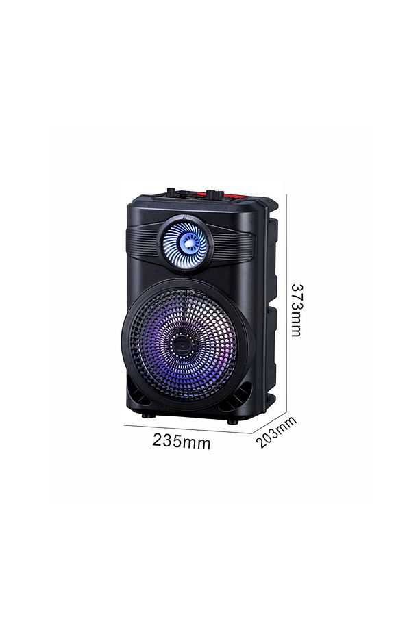 Bluetooth Hoparlör Parti Hoparlörü Karaoke Mikrofon Hediyeli Led Işıklı Ses Bombası Radyo AUX TF USB - 2