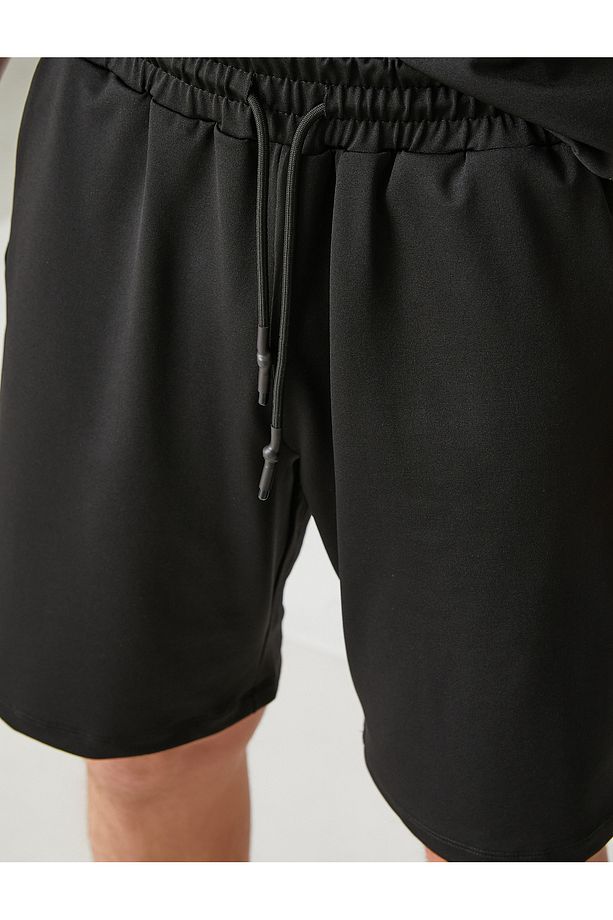 Basic Spor Şort Beli Bağcıklı Cep Detaylı - 5