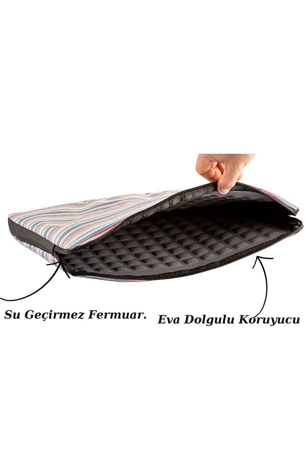 Lined Protective 13"-15.6" Bilgisayar Uyumlu Notebook Laptop Çantası - 3