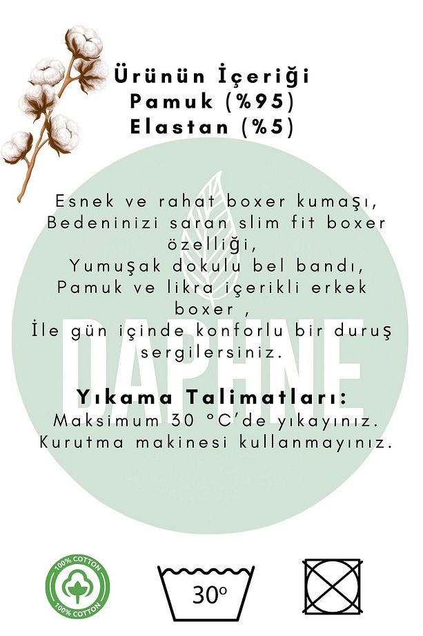 Erkek Boxer papyon Külot Comfort Flex Yumuşak ve Nefes Alabilir Pamuklu Coton İç Çamaşırı Baksır - 6