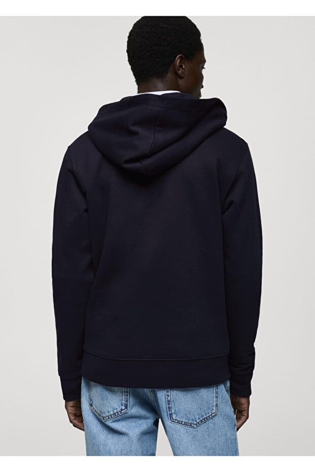 Fermuarlı pamuklu sweatshirt - 4