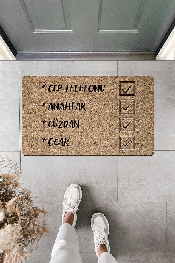 Yüksek Kaliteli Dijital Baskı Cep Telefonu Anahtar Cüzdan Hatırlatmalı Kapı Önü Paspası - 1