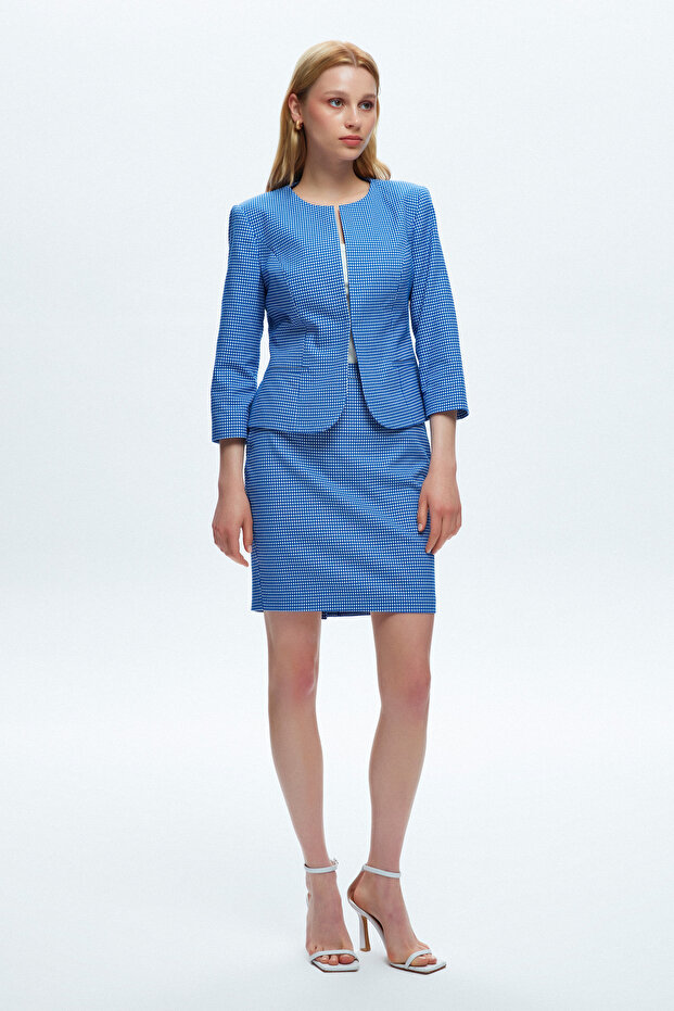 Agraflı 3/4 Kol Ceket - 5