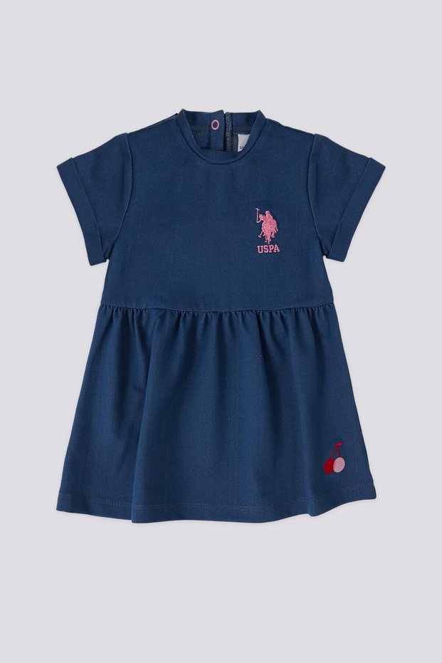 U.S. Polo Assn Navy Blue Baby Girl Dress