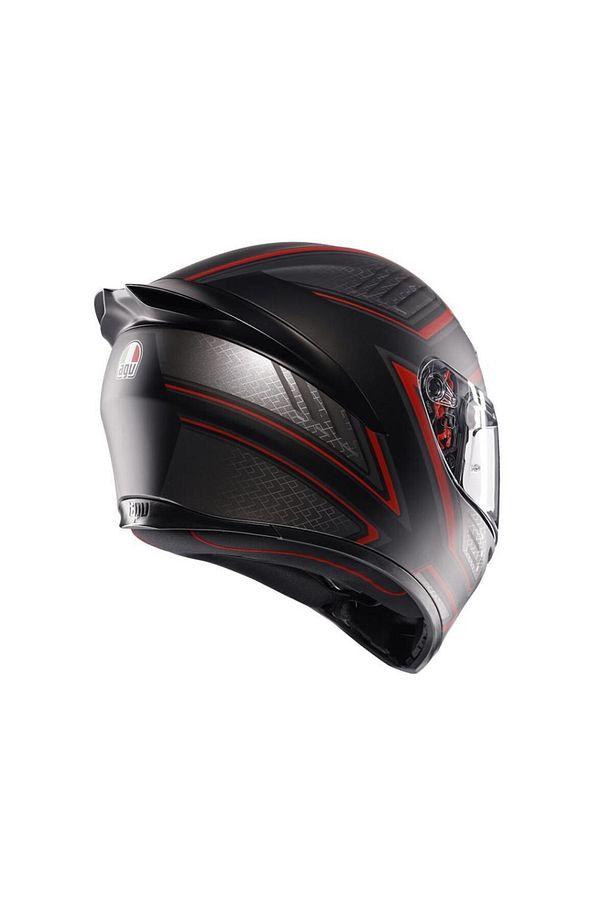 K1 S Sling Matt Black Red Kapalı Kask - 5