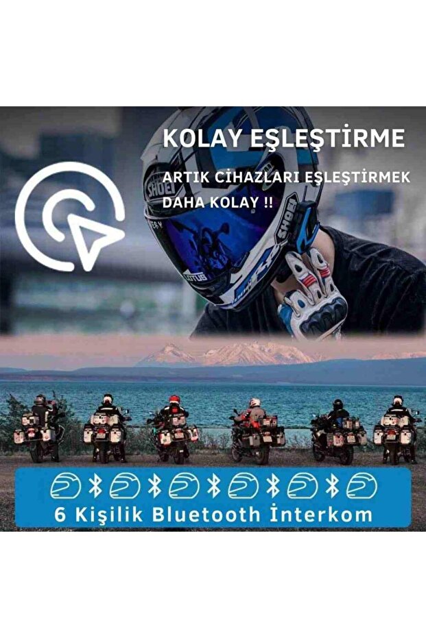 M6 Plus Bluetooth İntercom Siyah - 3