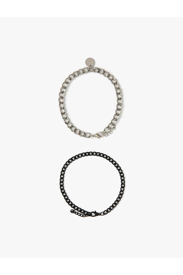 Chain Bracelet Set of 2 Multicolored