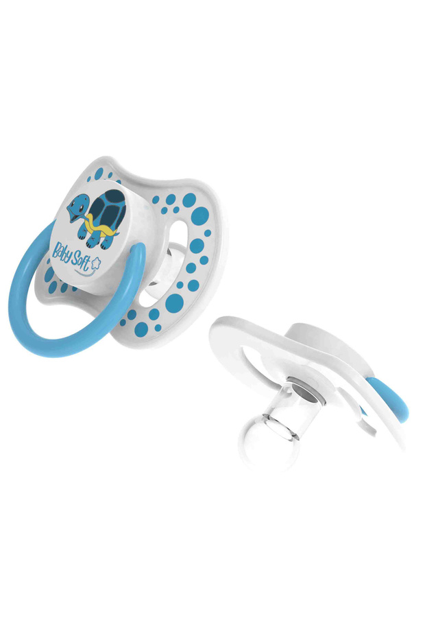 Baby Soft Patterned Classic Pacifier 6-18 Months White-Blue