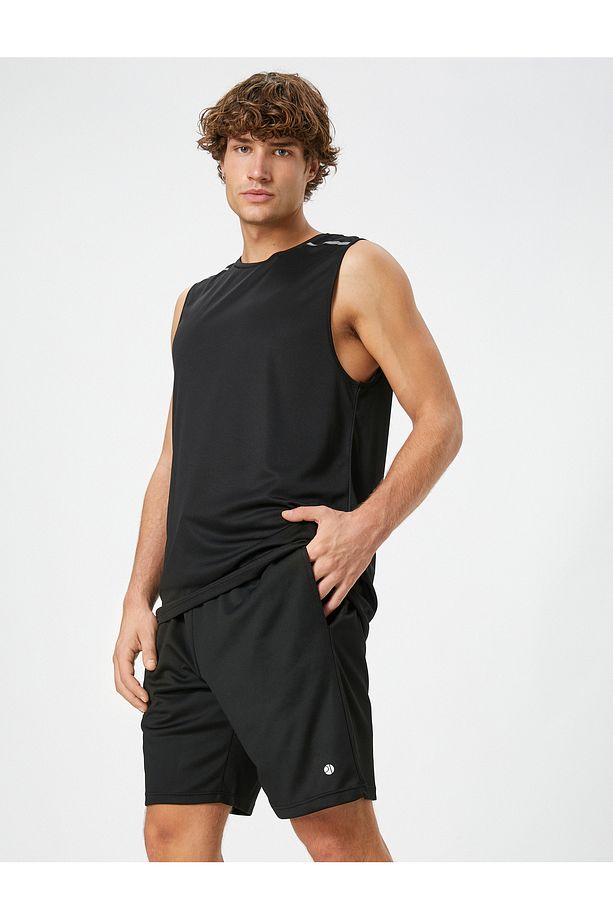 Basic Spor Şort Beli Bağcıklı Cep Detaylı - 2