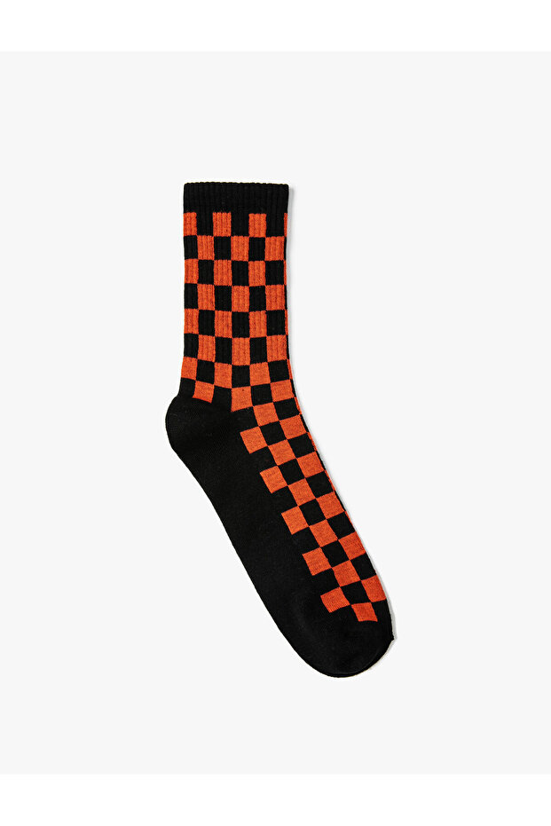 Checkerboard Patterned Socks - 2