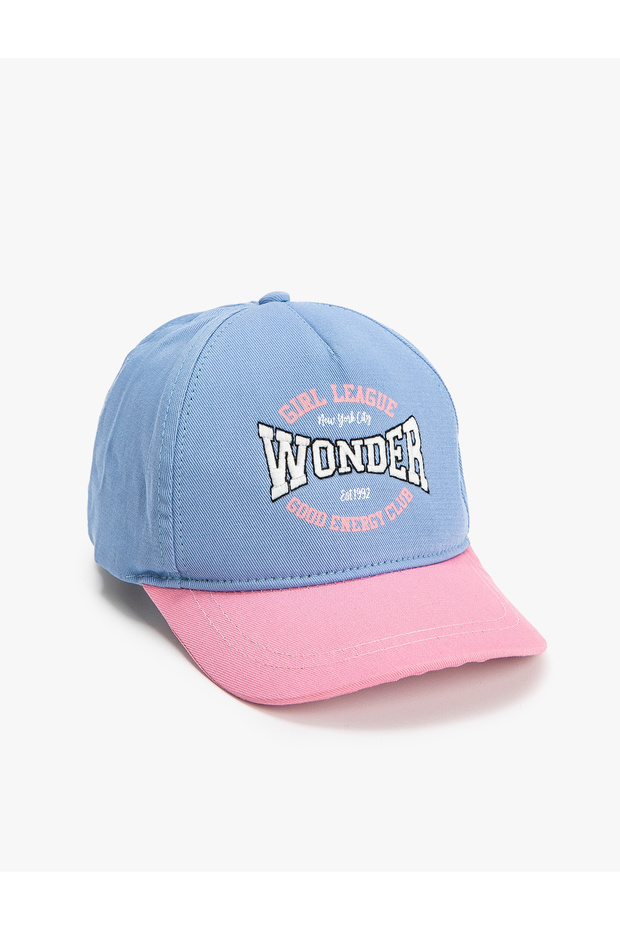 College Cap Hat with Embroidery Detail Cotton