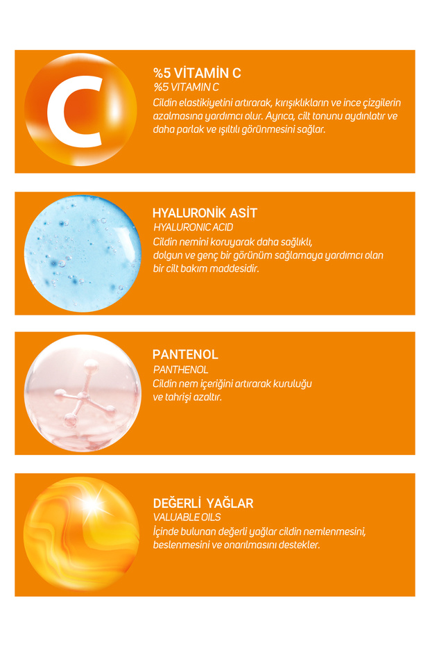 Vitamin C İçeren Aydınlatıcı Ve Canlandırıcı Krem 50 ml - 3