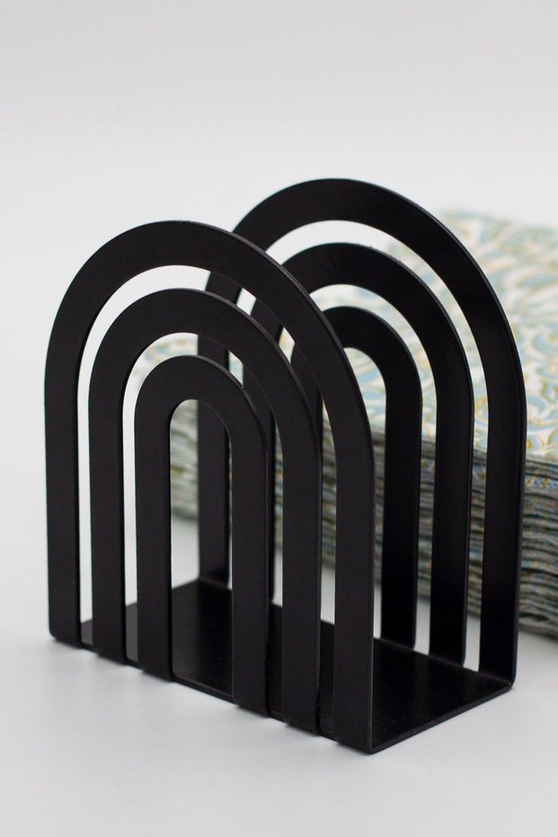 Metal Table Top Tableware Decorative Black Napkin Holder