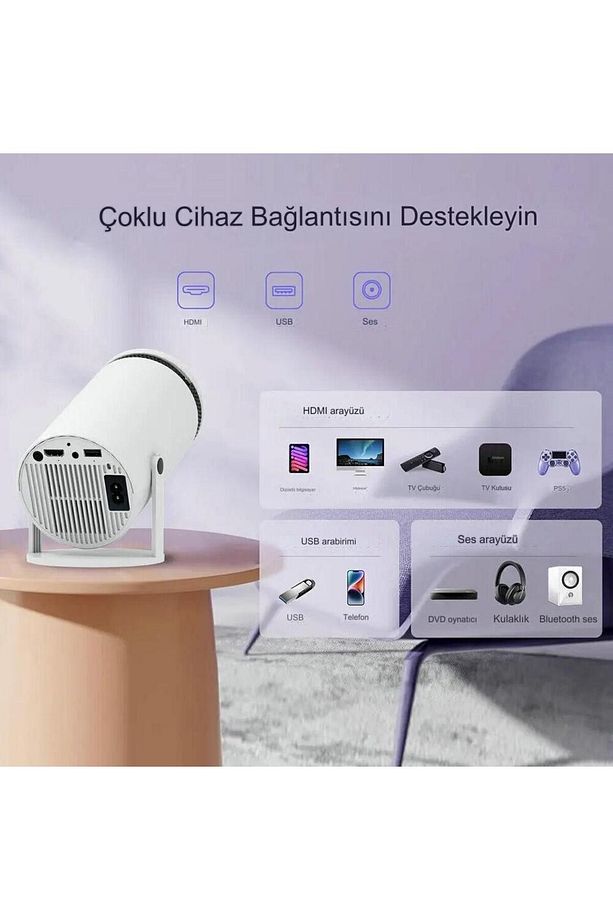 Hy300 Taşınabilir Projektör Ultra Hd Projektör Android 12 Yükseltilmiş 200ansı Wifi - 3