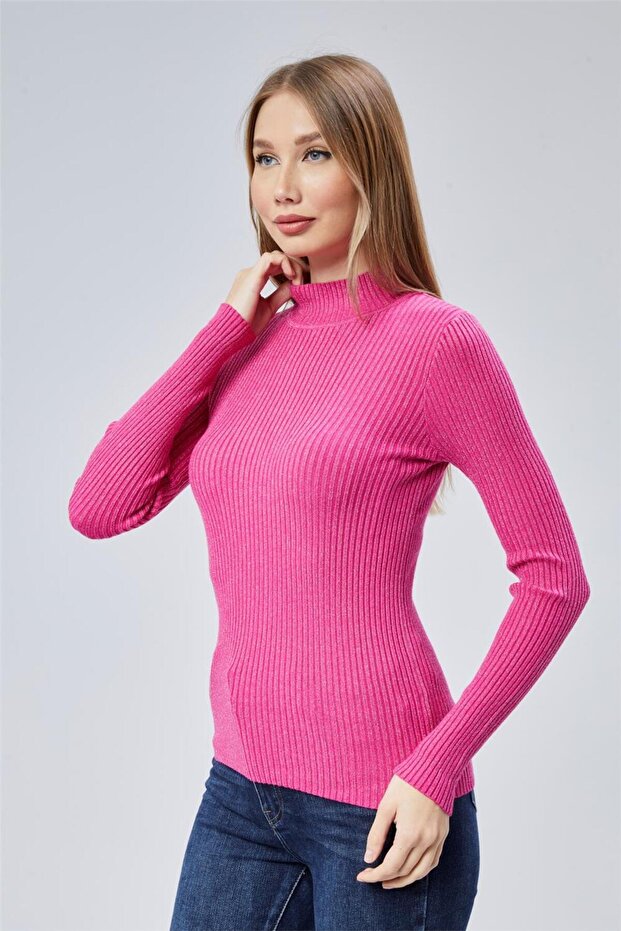 Simli Dik Yaka Triko - 3