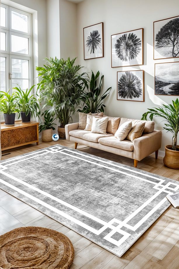 Halı Dijital Baskı Yıkanabilir Kaymaz Taban Salon Halısı Mutfak Halısı Koridor Halısı - 1