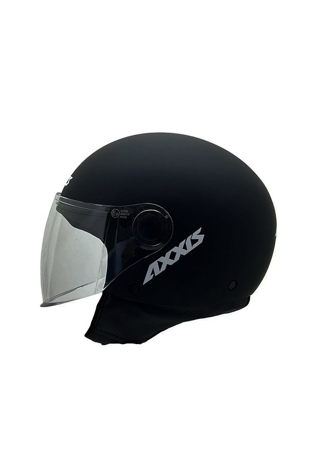 Square S Solid A1 Matt Black Yarım Motosiklet Kaskı - 3