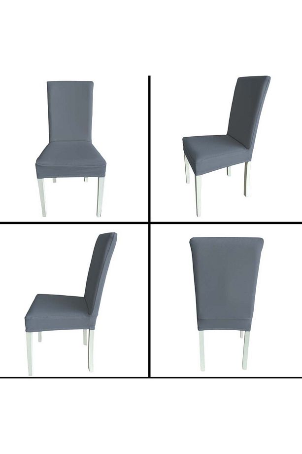 4 Adet Petek Kumaş Salon Tipi Sandalye Kılıfı & Sandalye Örtüsü Seti - 3