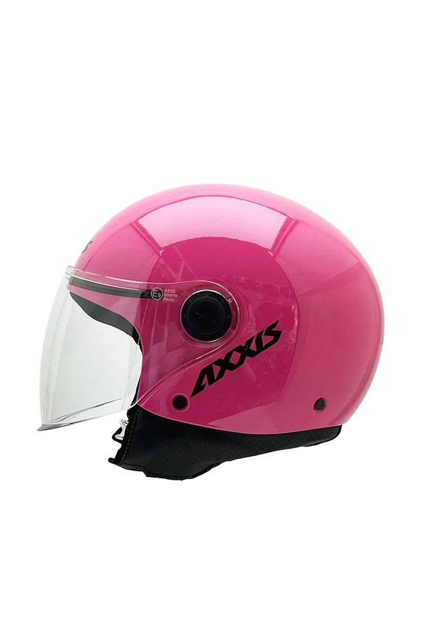 Square S Solid A8 Gloss Pink Yarım Motosiklet Kaskı - 3