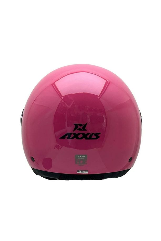 Square S Solid A8 Gloss Pink Yarım Motosiklet Kaskı - 4