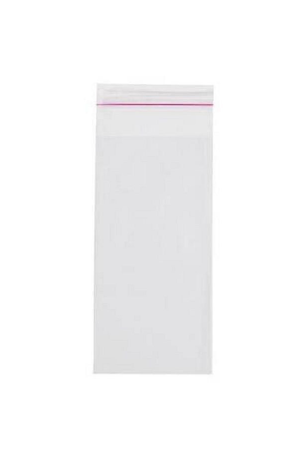 Bantlı Şeffaf Jelatin Poşet 7 x 14 cm Yapışkanlı Poşet 50 Adet - 4