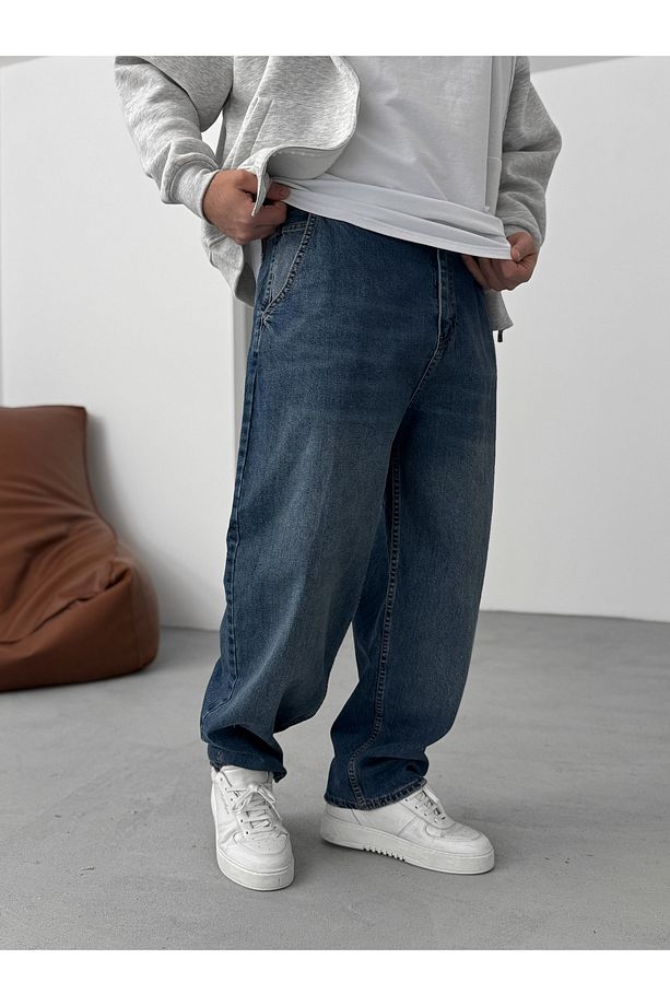 Koyu Mavi Eskitme Skater Fit Jean DP-13 - 3