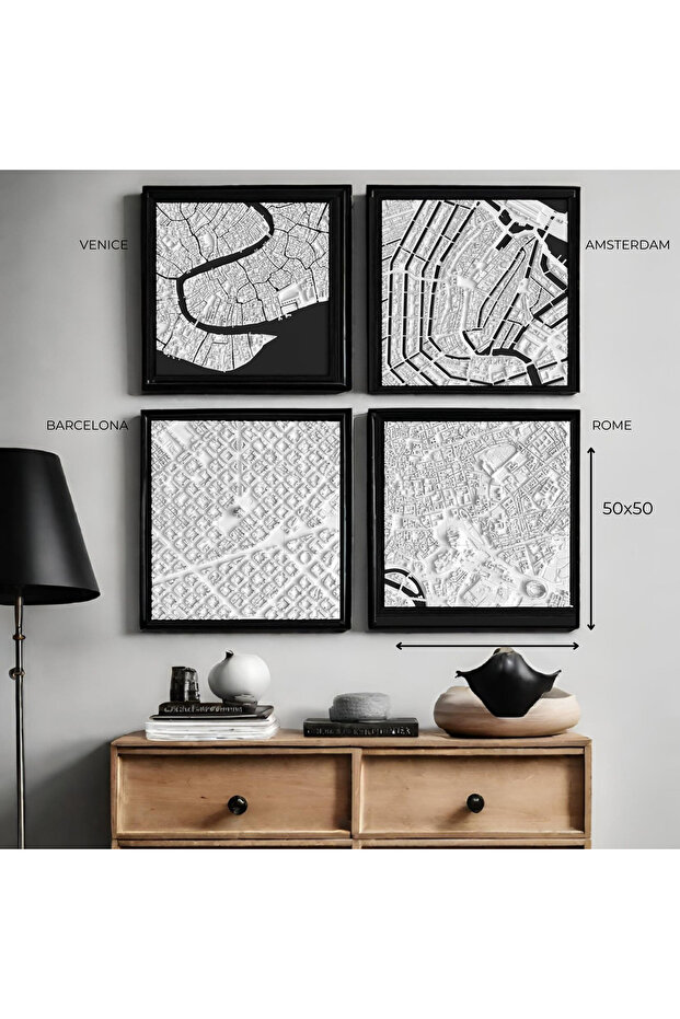 3D ROMA Harita Tablo - 3